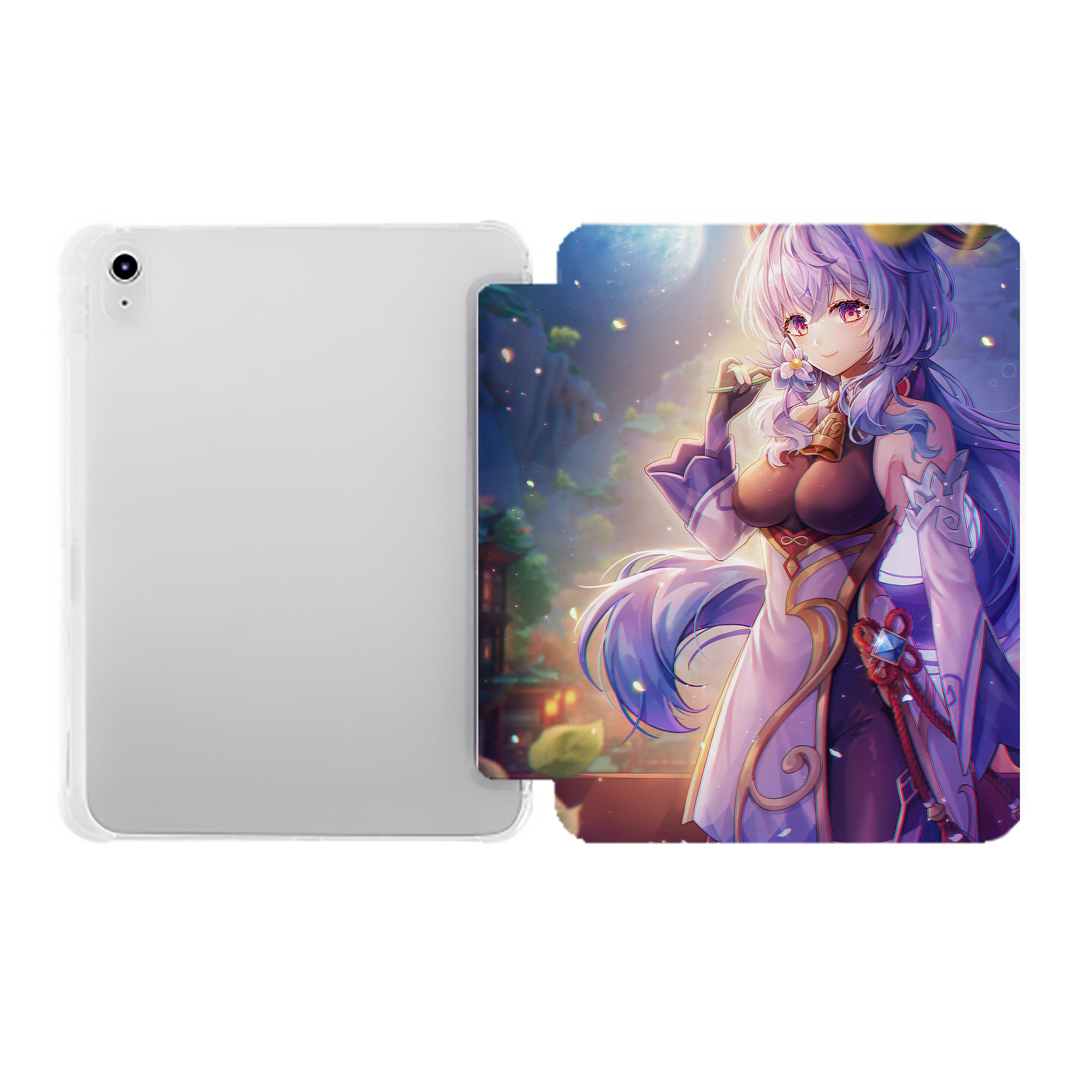 げんし神 genshin IPad ケース ペン収納付き 三つ折りスタンド PUレザー×シリコン 対応機種9.5/10.5/10.9インチ